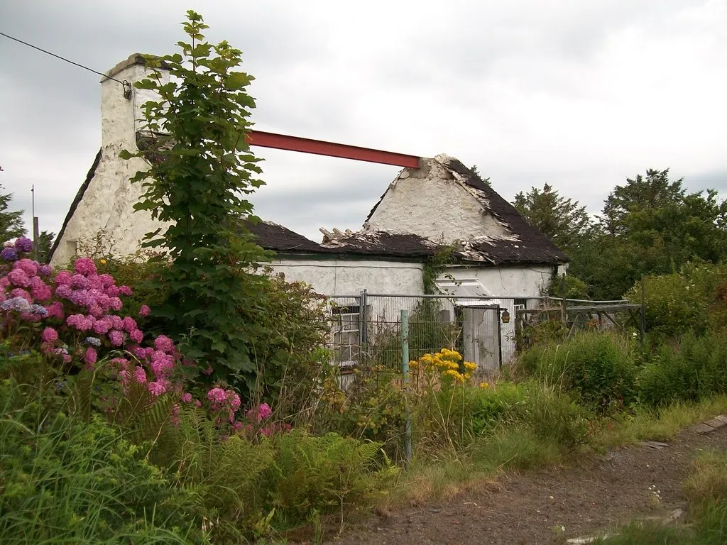Image showing an old abandoned cottage in Wales