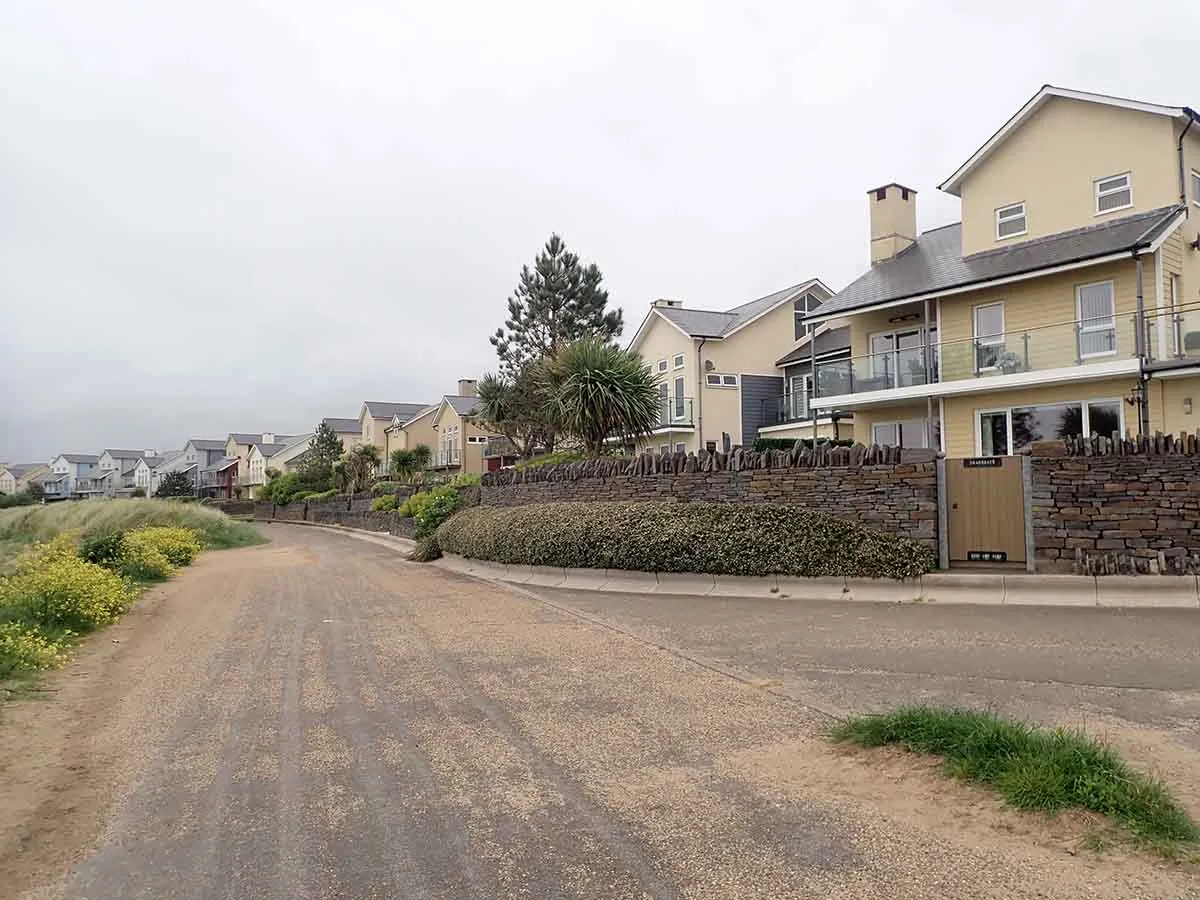 Photo showing some beachfront property in the UK