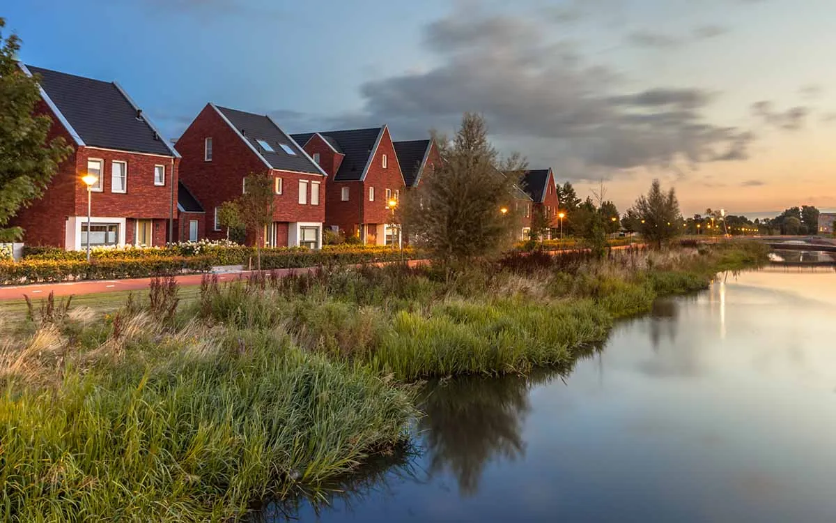 Photo of some eco houses in the UK
