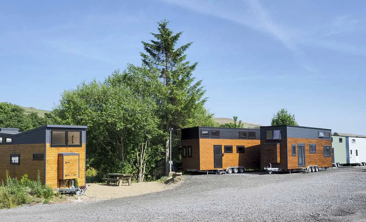 Photo showing some eco homes in the UK