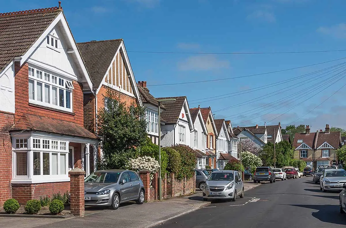 Photo of some modernised Edwardian houses.