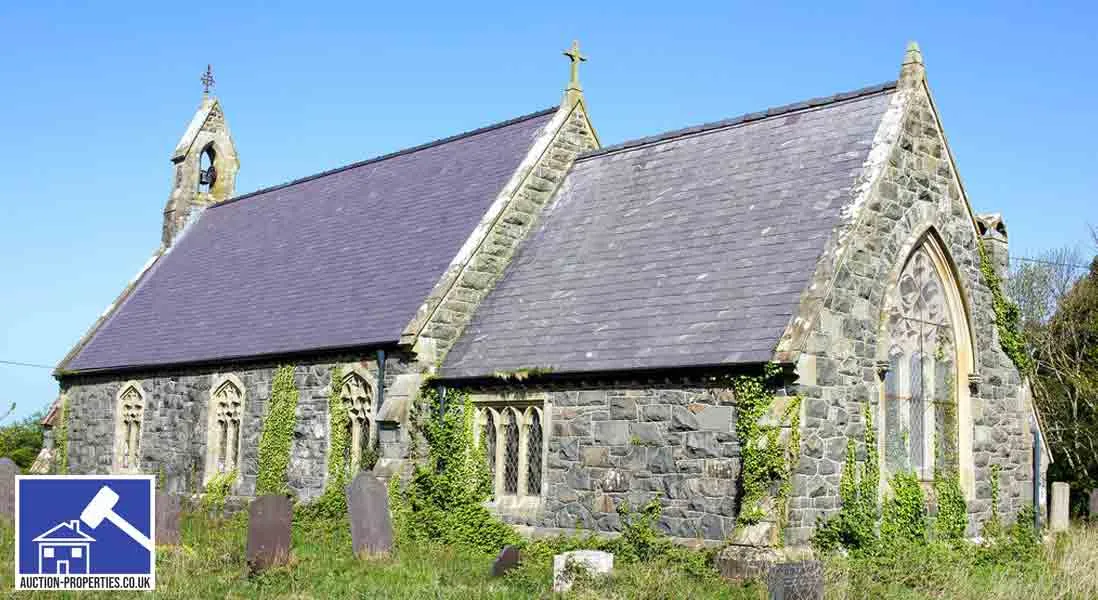 Image showing an empty rural church for sale