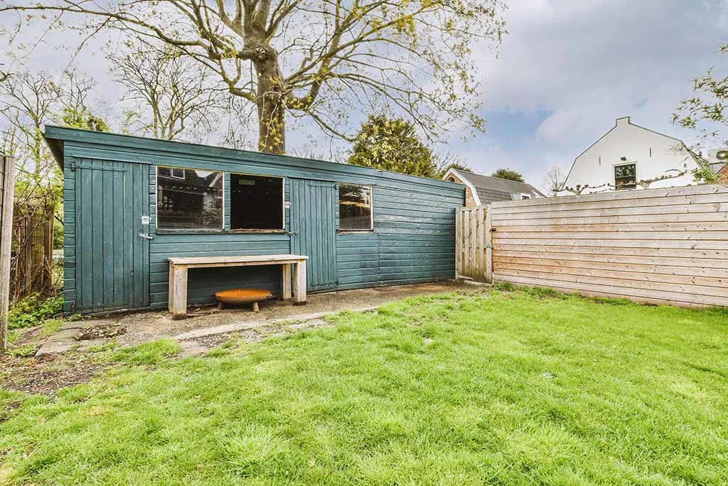 Photo of a garden shed in the UK without planning consent.