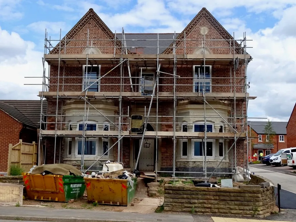 Photo of a house being completely renovated