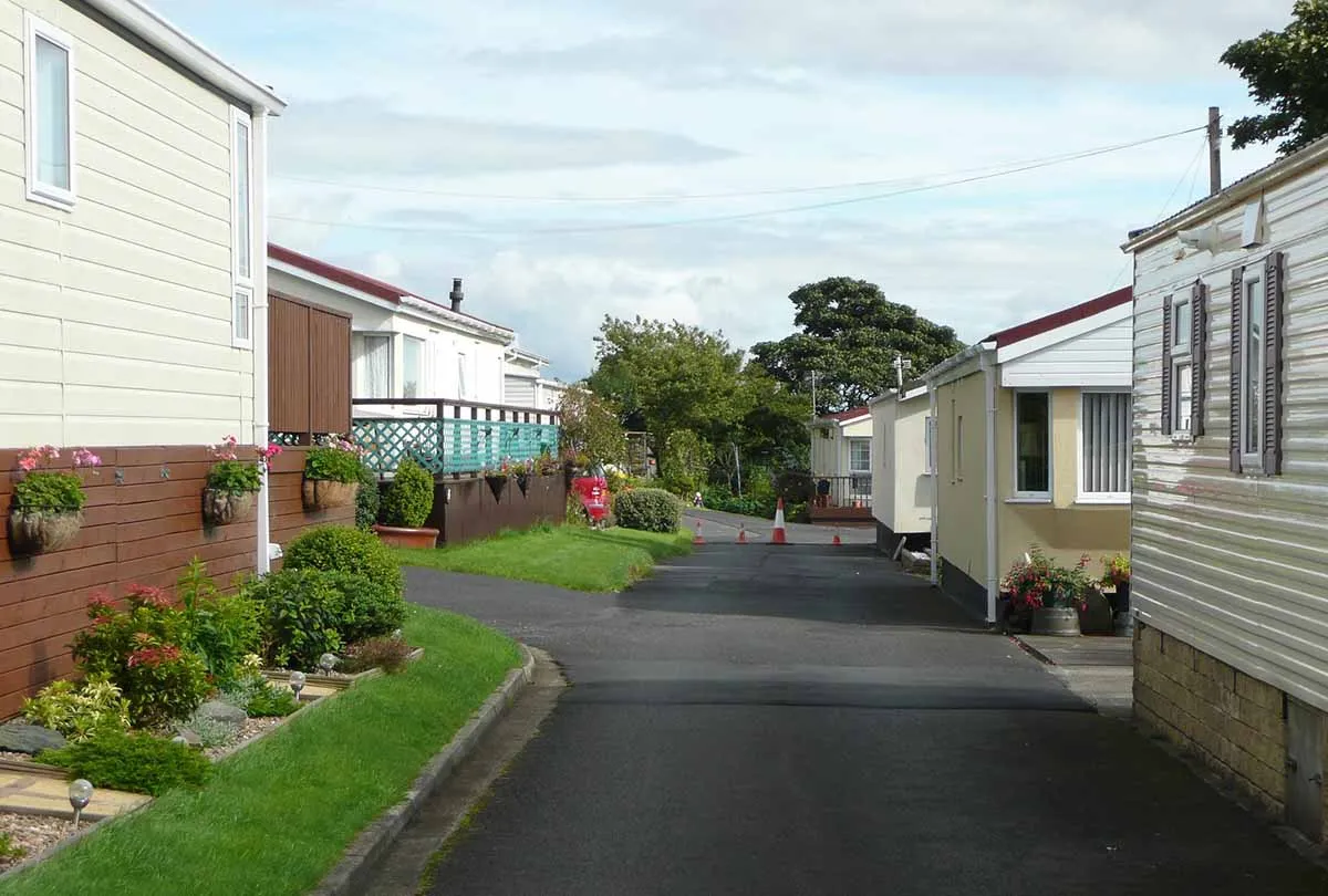 Photo of a residential caravan site