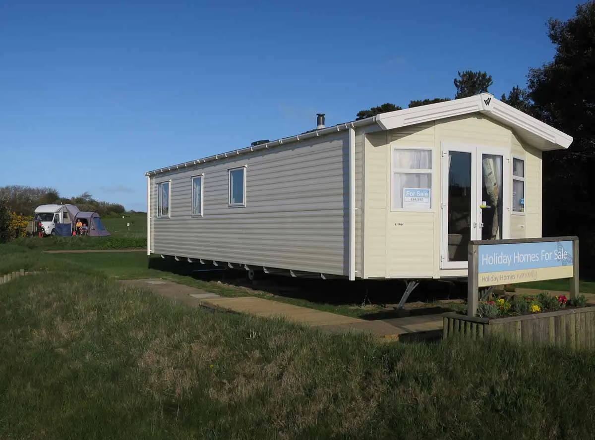 Photo of a static caravan on site for sale