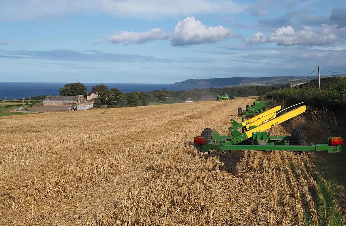 Photo showing a wheat farm in Scotland