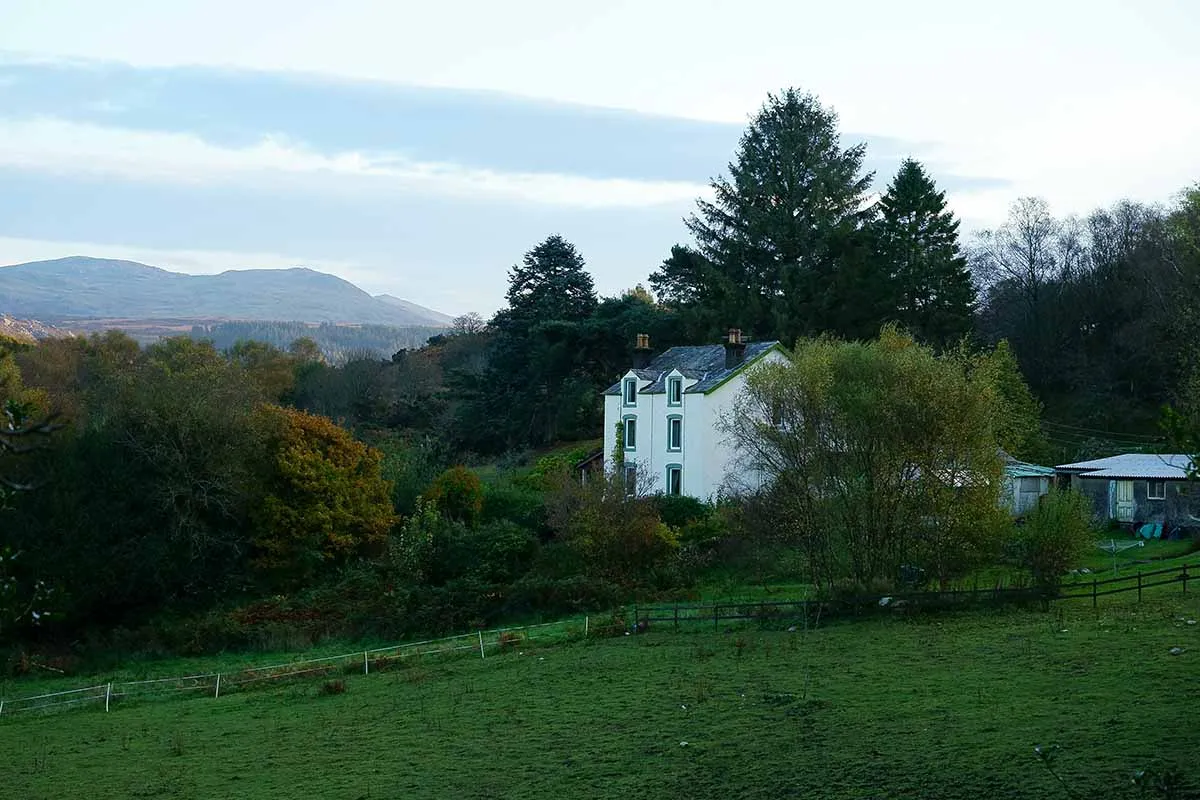 Photo of a woodland house in Wales