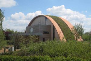 Photo showing a carbon neutral eco home in the UK