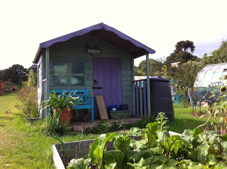 A photo of a garden shed, one of the permitted development outbuildings approved by law.