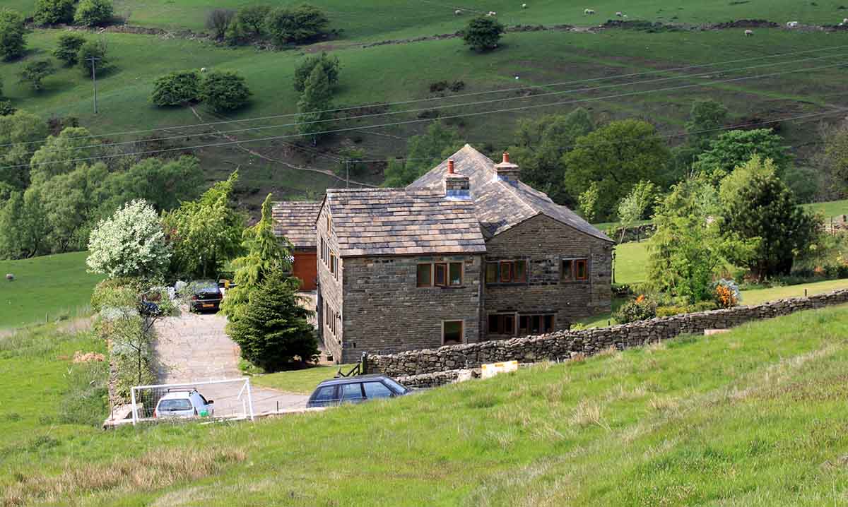 A rural property for sale in the UK which has been renovated.
